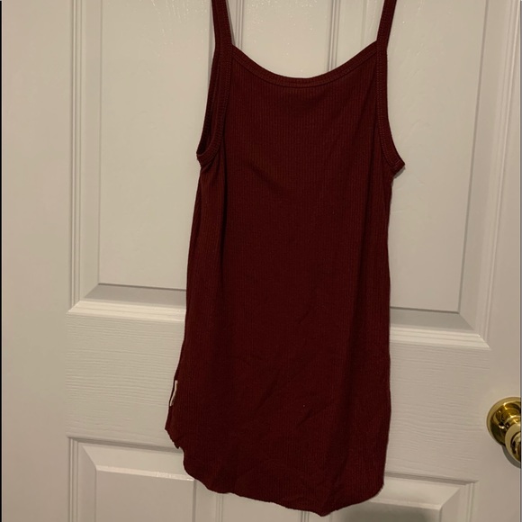 Made for Each Other Maroon Ribbed Cami - Picture 3 of 3